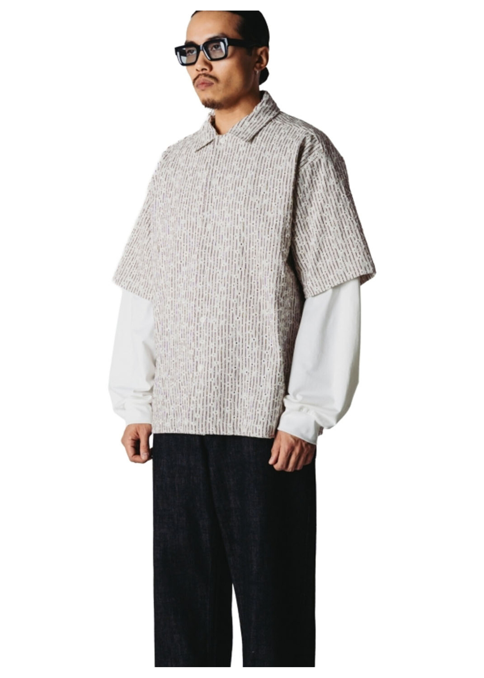Woodbird WBWang J Sleeve Shirt Off White 2636-713