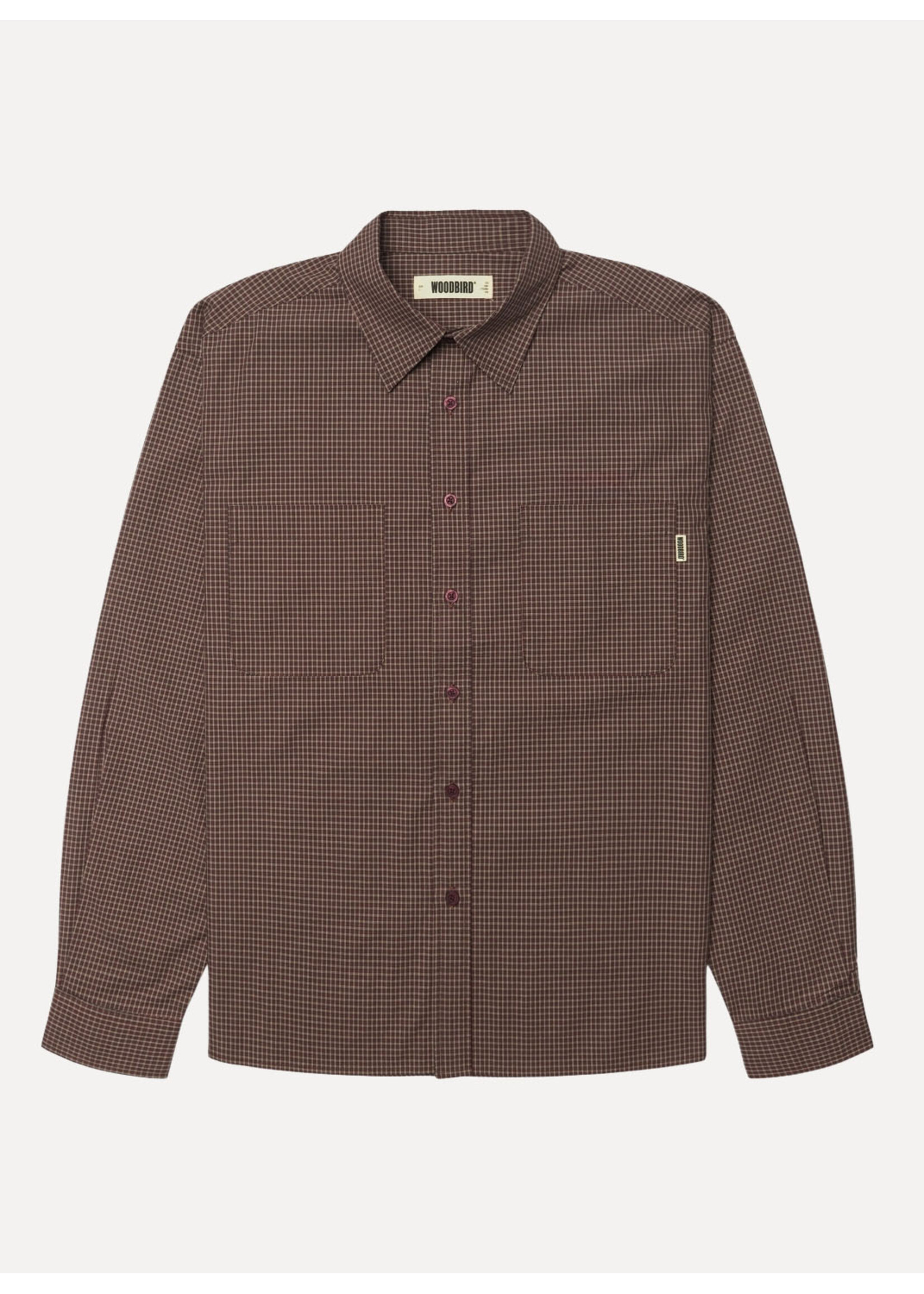 Woodbird WBBuzo Dau Check Shirt Brown-Red 2636-717