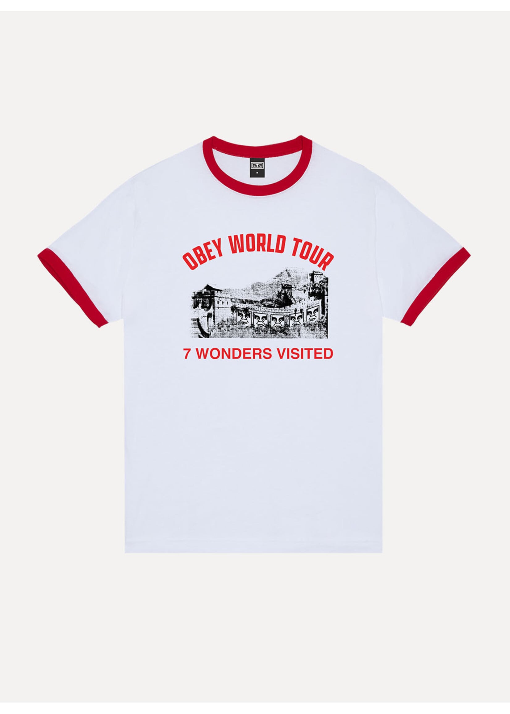 Obey Obey 7 Wonders Visited Tee White / Red 168384506-WTR