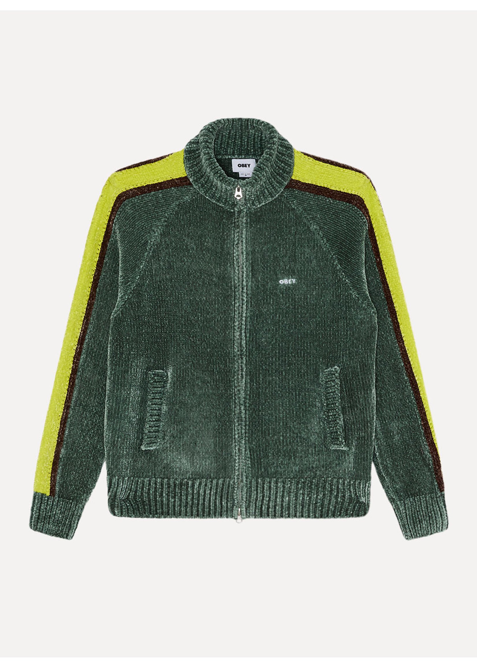 Obey Obey Varen Zip Up Sweater Dark Forest Multi 151010049-DFT