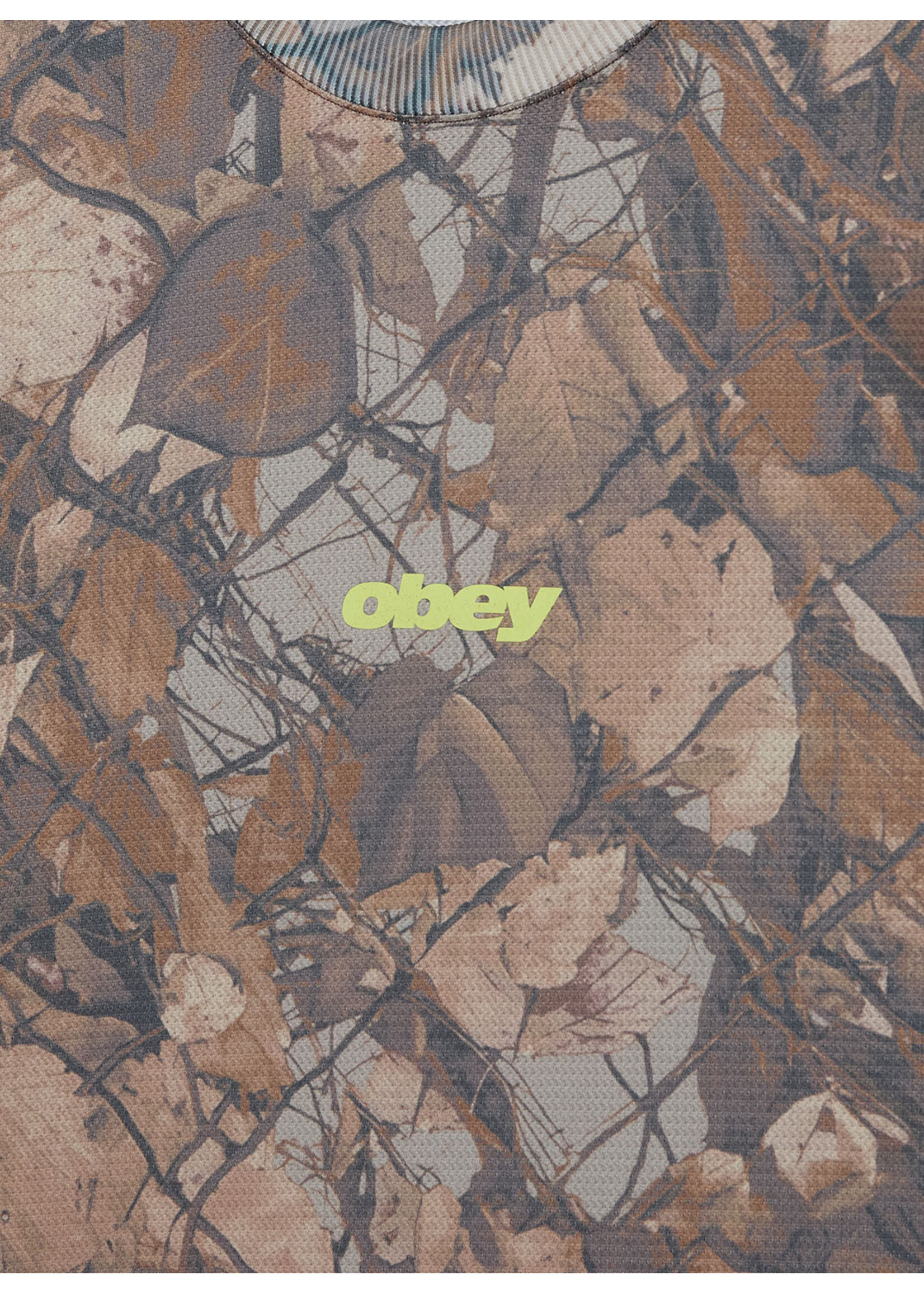 Obey Basecamp Knit Ls Shirt Fence Camo Multi 131030151-FNC