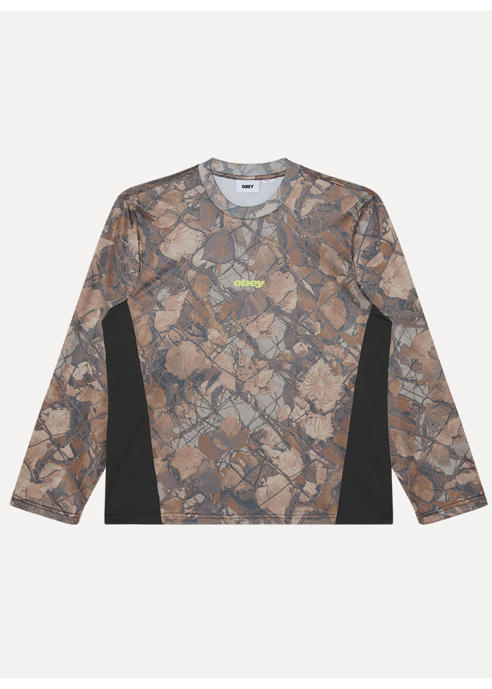 Obey Basecamp Knit Ls Shirt Fence Camo Multi 131030151-FNC