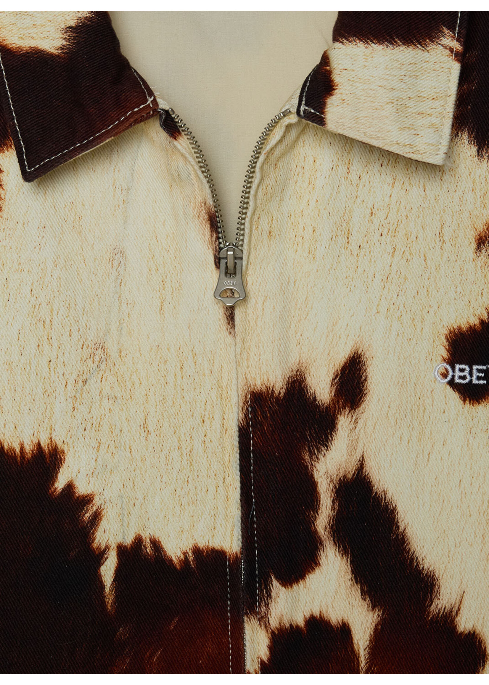 Obey Obey Workshop Jacket Cow Print 121800627-COW