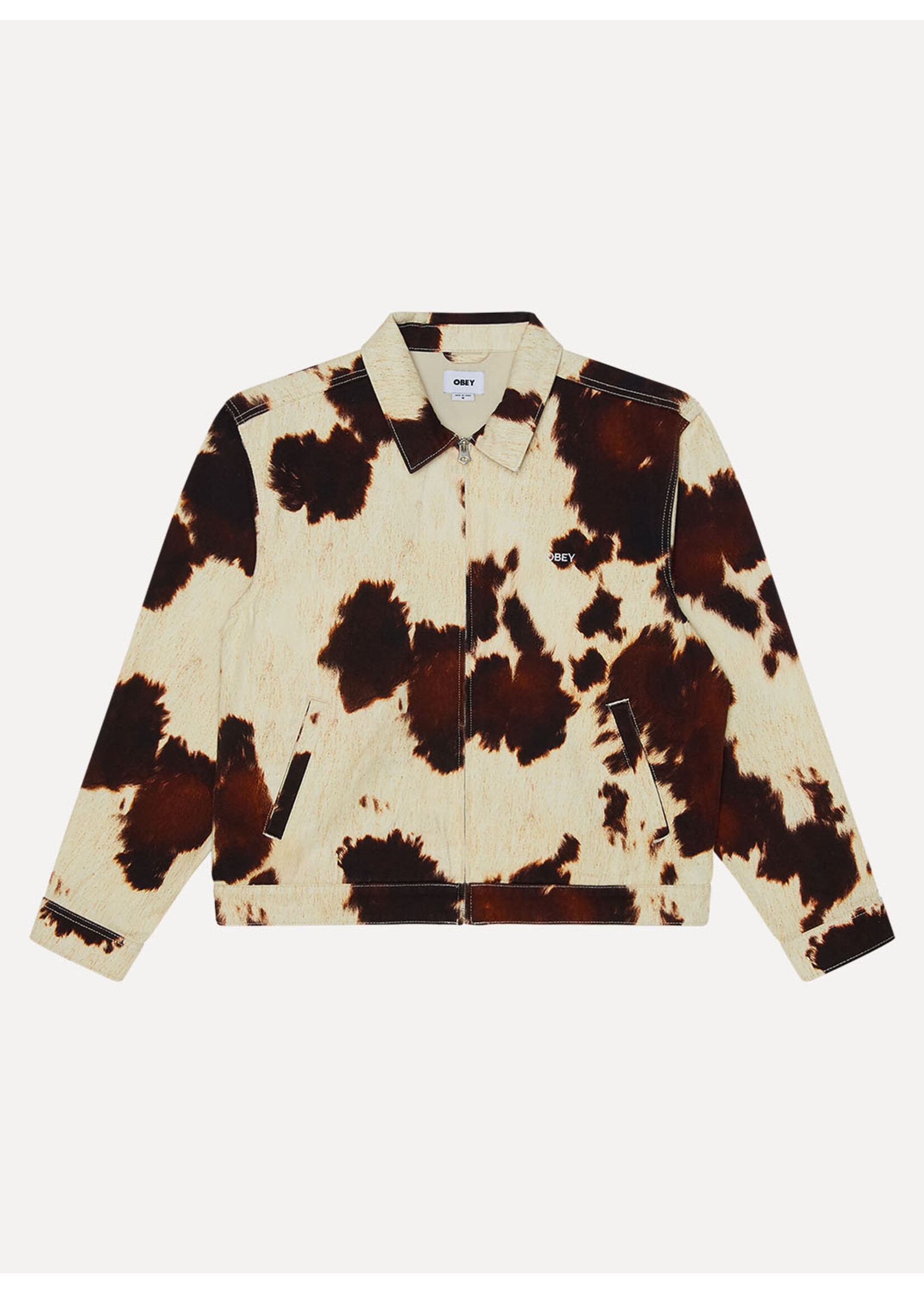 Obey Obey Workshop Jacket Cow Print 121800627-COW