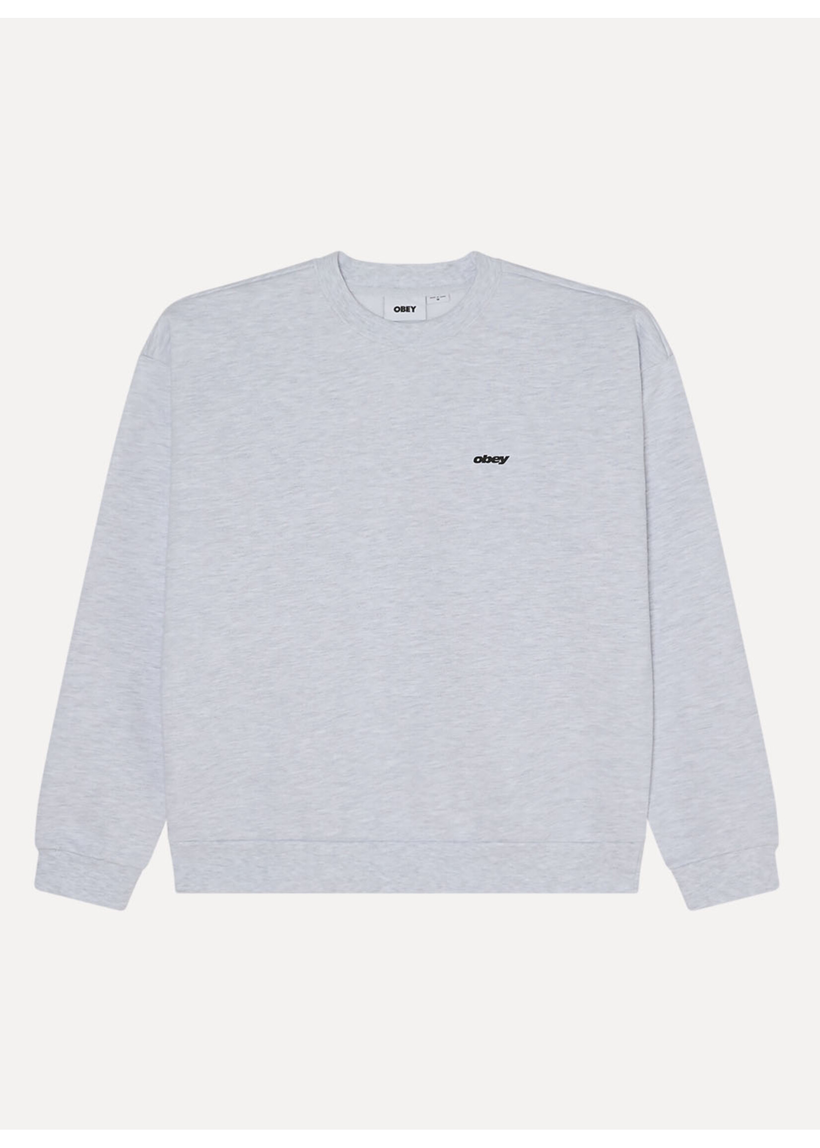 Obey Shields Extra Heavy Crew Ash Grey 111600100-AGRY