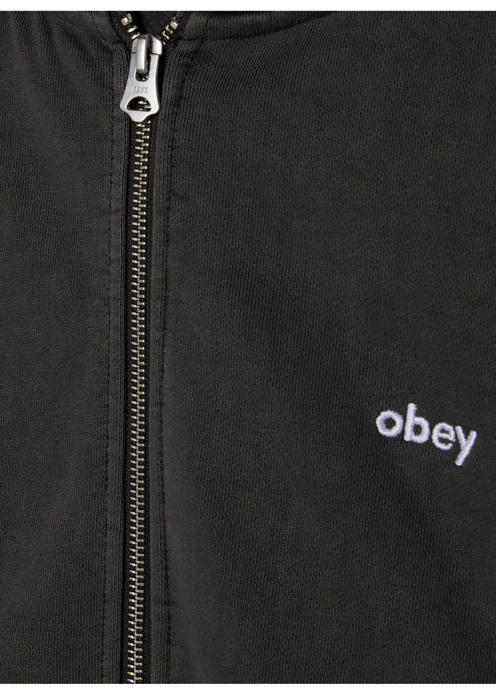 Obey Lowercase Pigment Zip Hood Pigment Digital Black 112460019-DIB