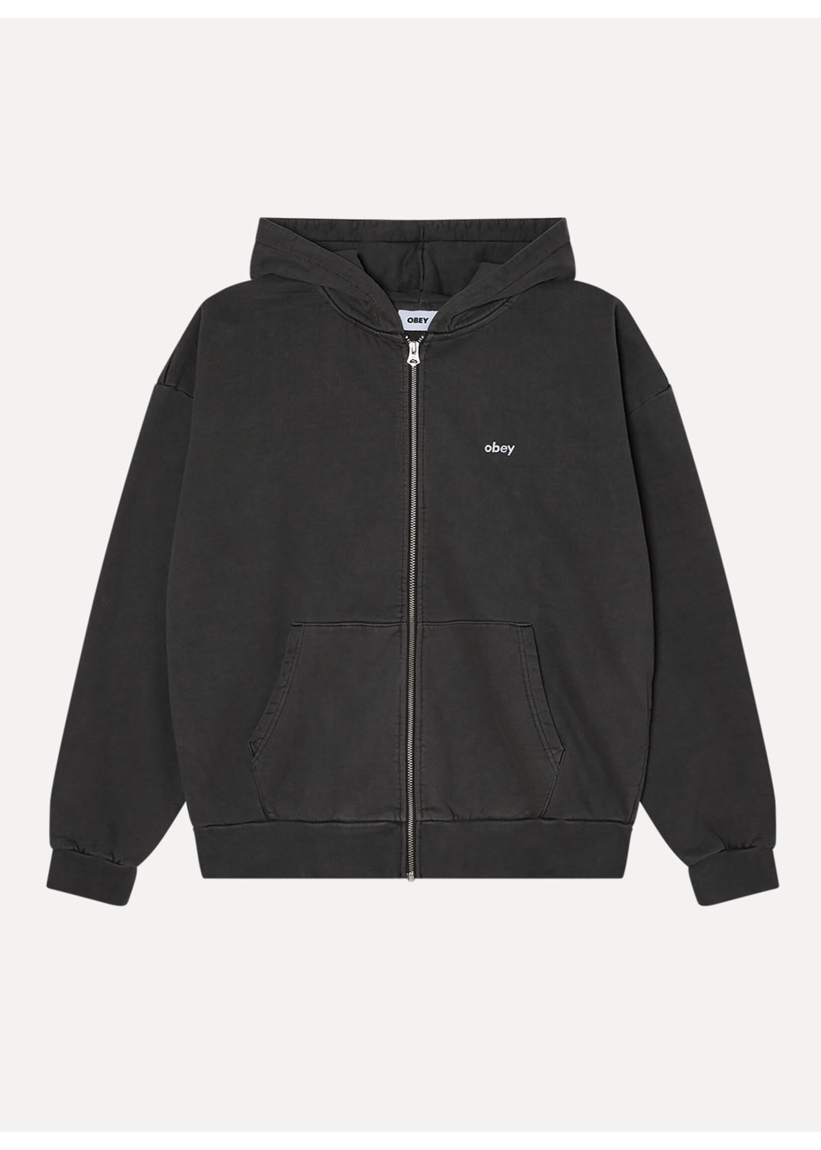 Obey Lowercase Pigment Zip Hood Pigment Digital Black 112460019-DIB