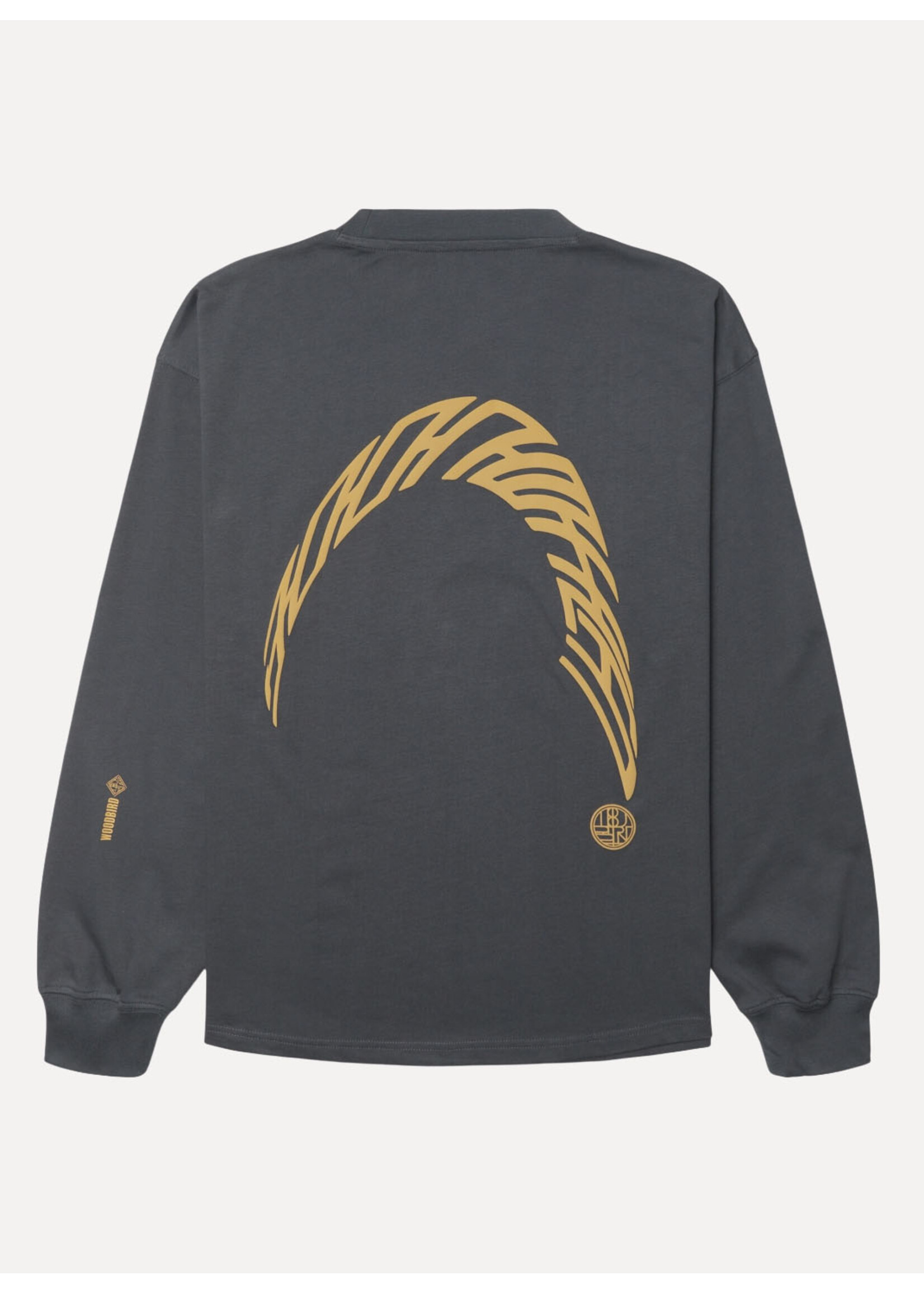 Woodbird WBBeam LS Warp Tee Slate Blue 2626-409