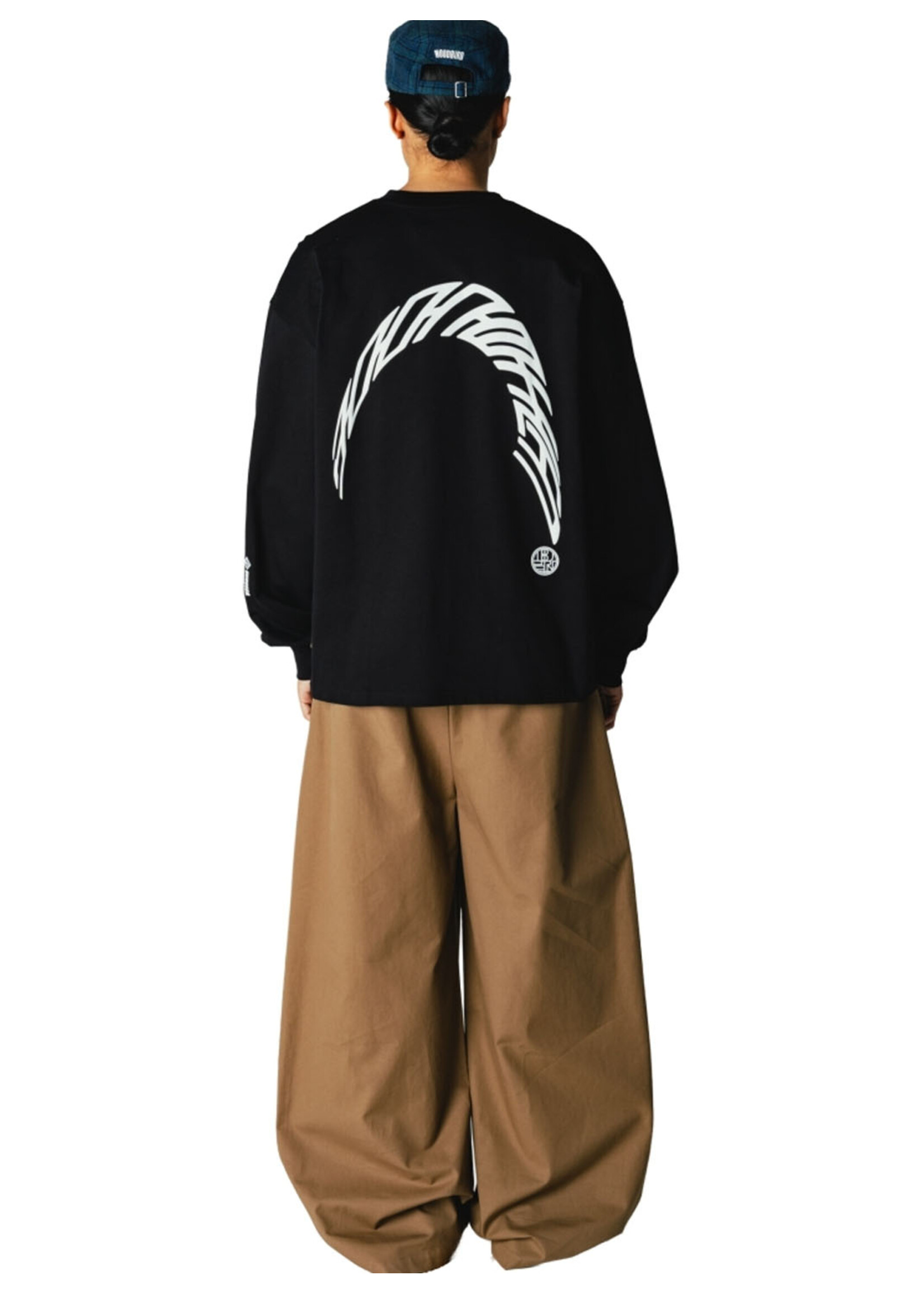 Woodbird WBBeam LS Warp Tee Black 2626-409