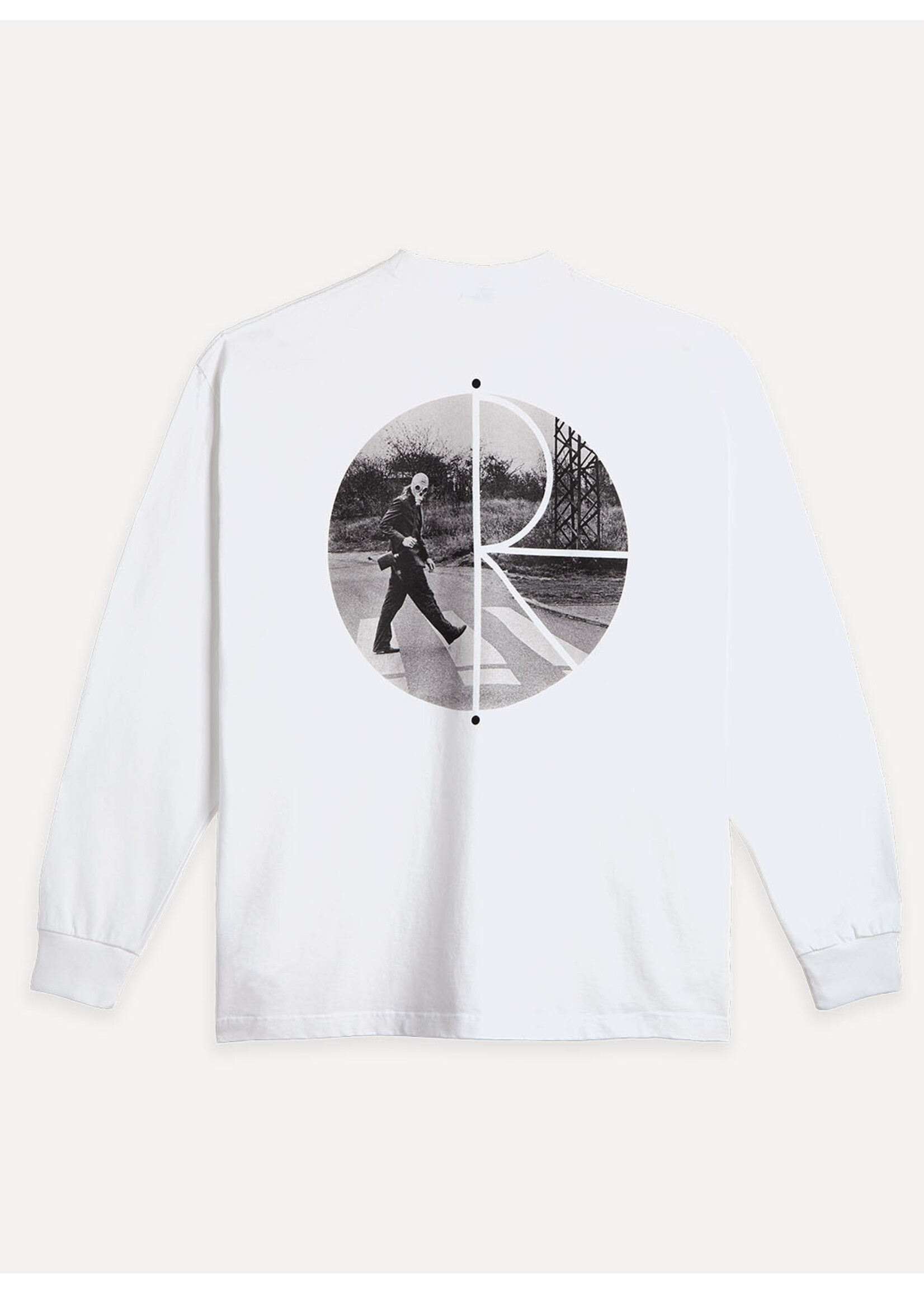 Polar Skate Co. Fill Logo LS Tee Klez Crossing White