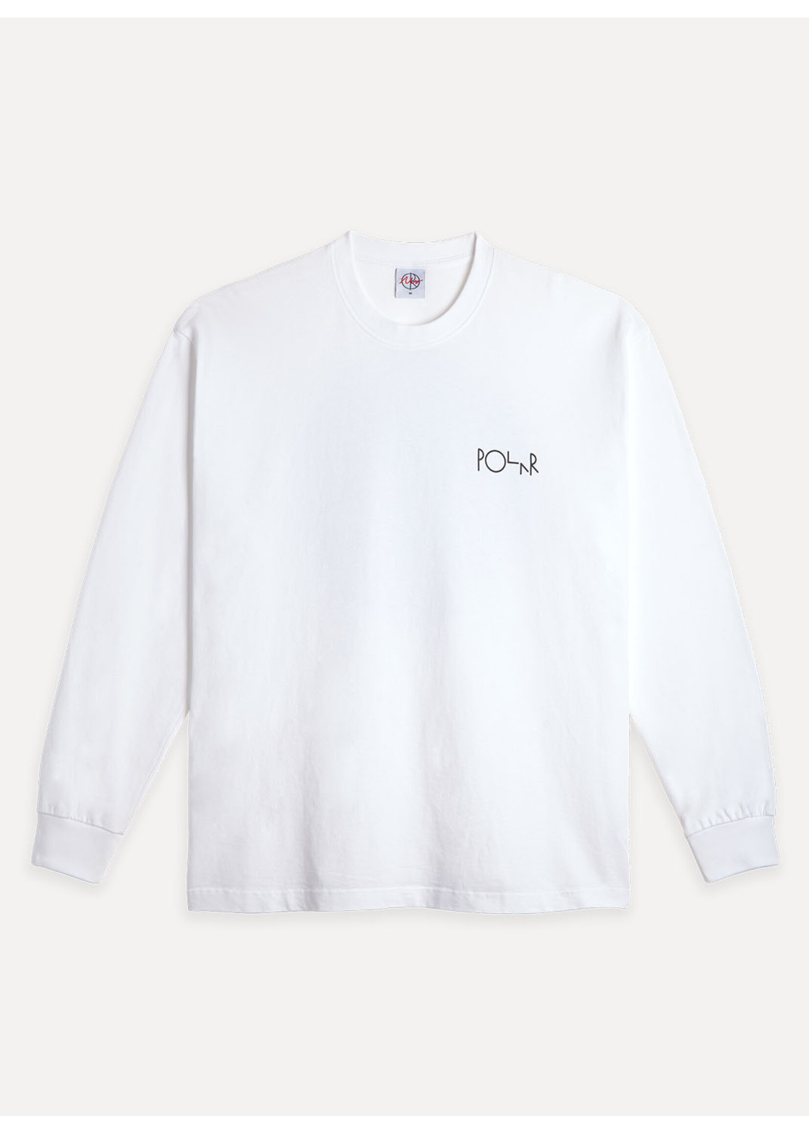 Polar Skate Co. Fill Logo LS Tee Klez Crossing White