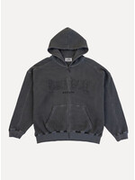 Vertere Berlin Stone Logo Zip Hoodie Washed Black VER-H141-WSDBLK