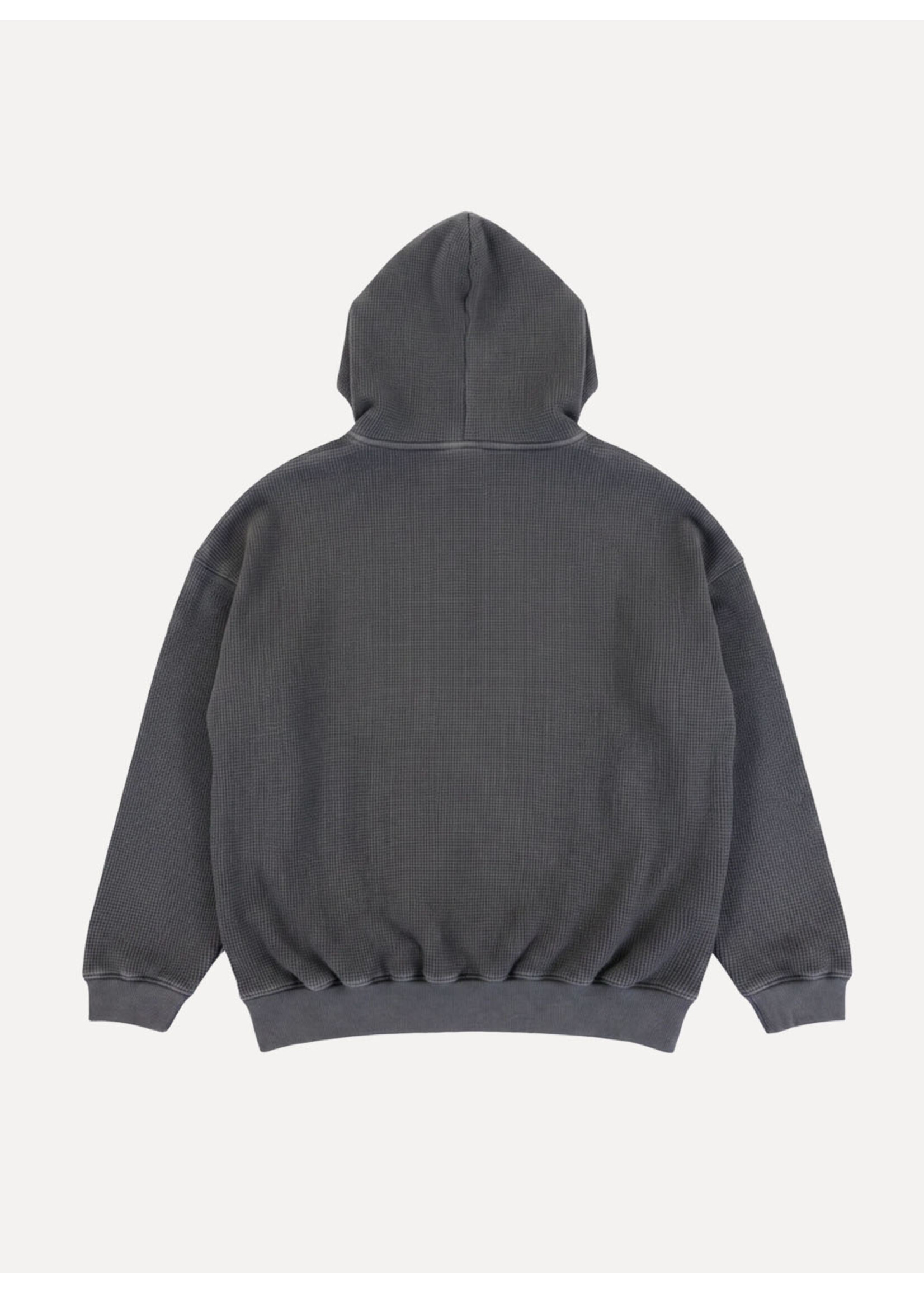Vertere Berlin Stone Logo Zip Hoodie Washed Black VER-H141-WSDBLK