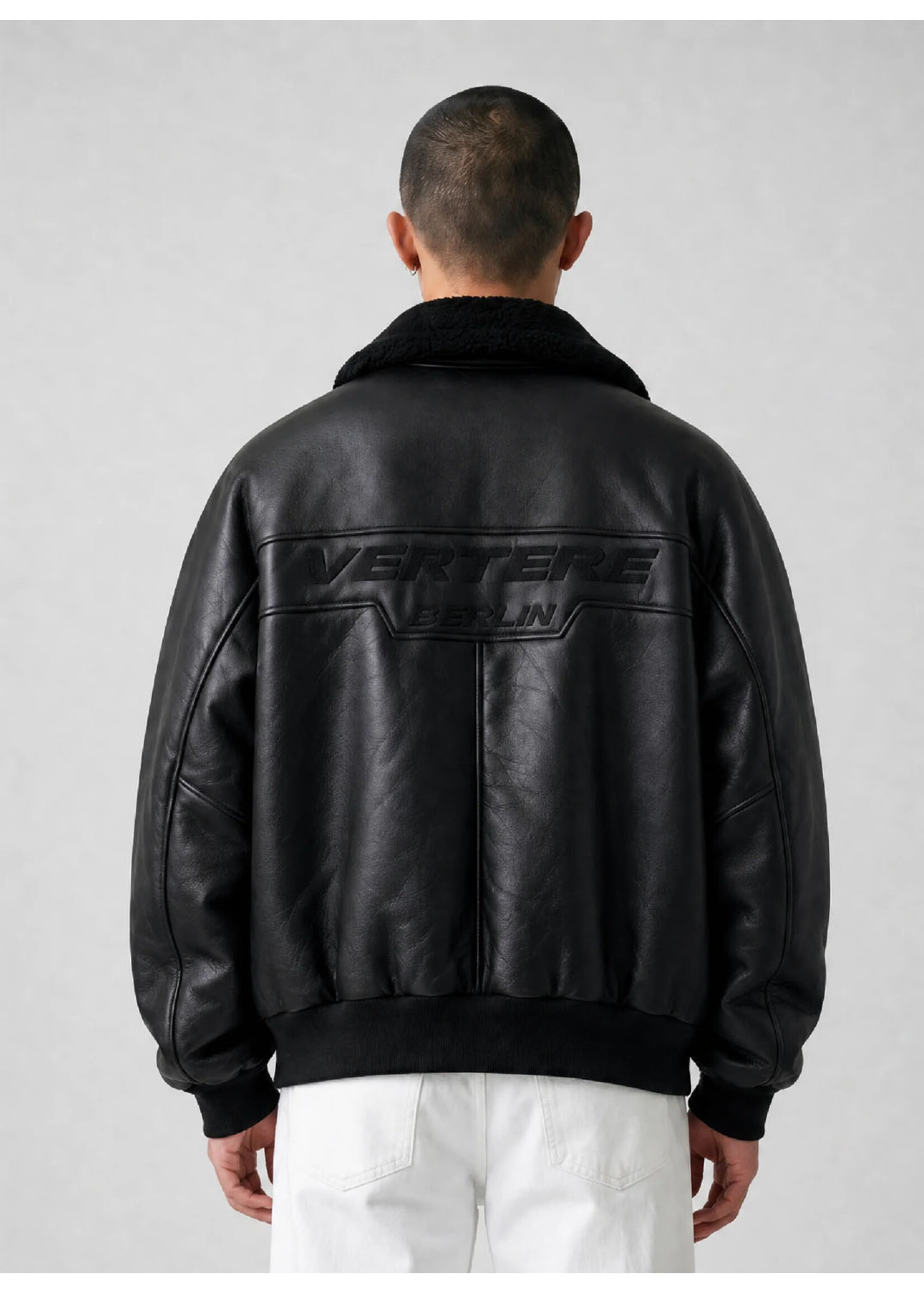 Vertere Berlin Sector Faux Leather Jacket Black VER-J59-BLK