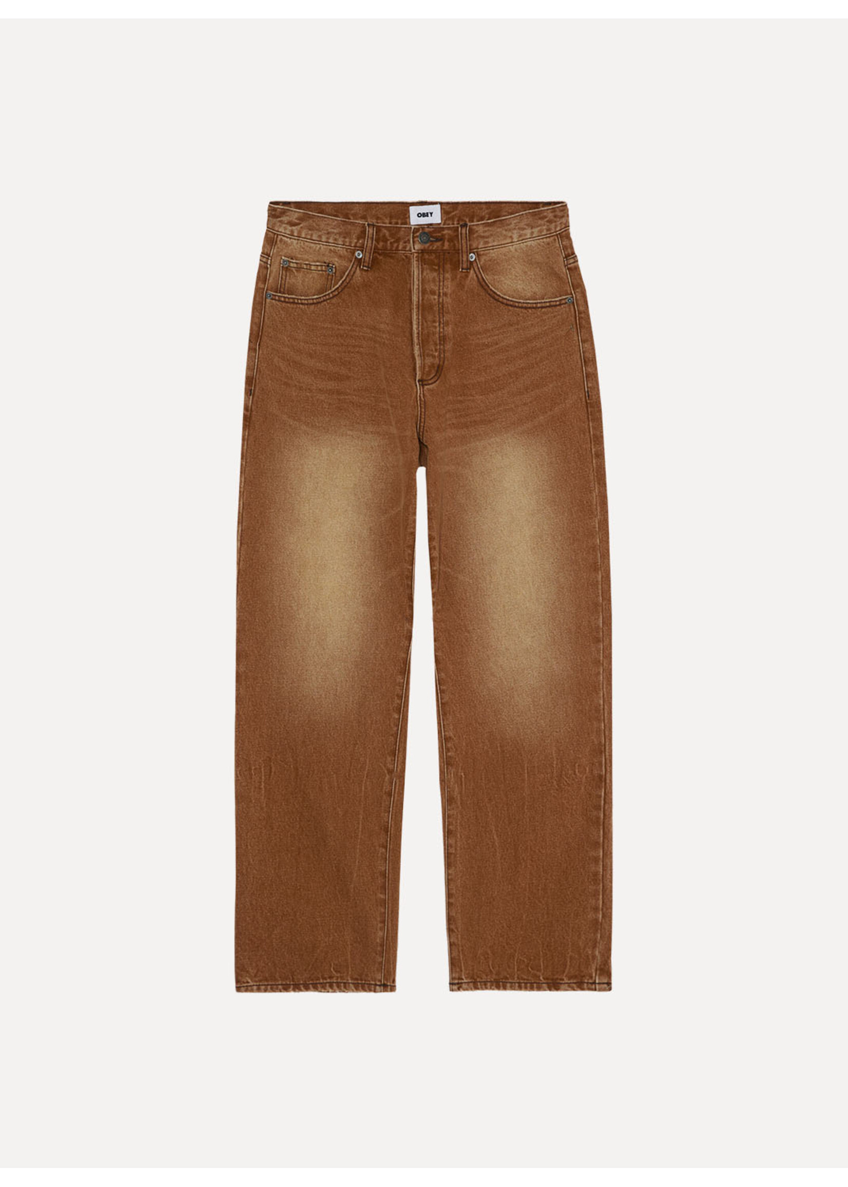 Obey Boxcar Straight Leg Denim Archive Brown 142010119-ACB