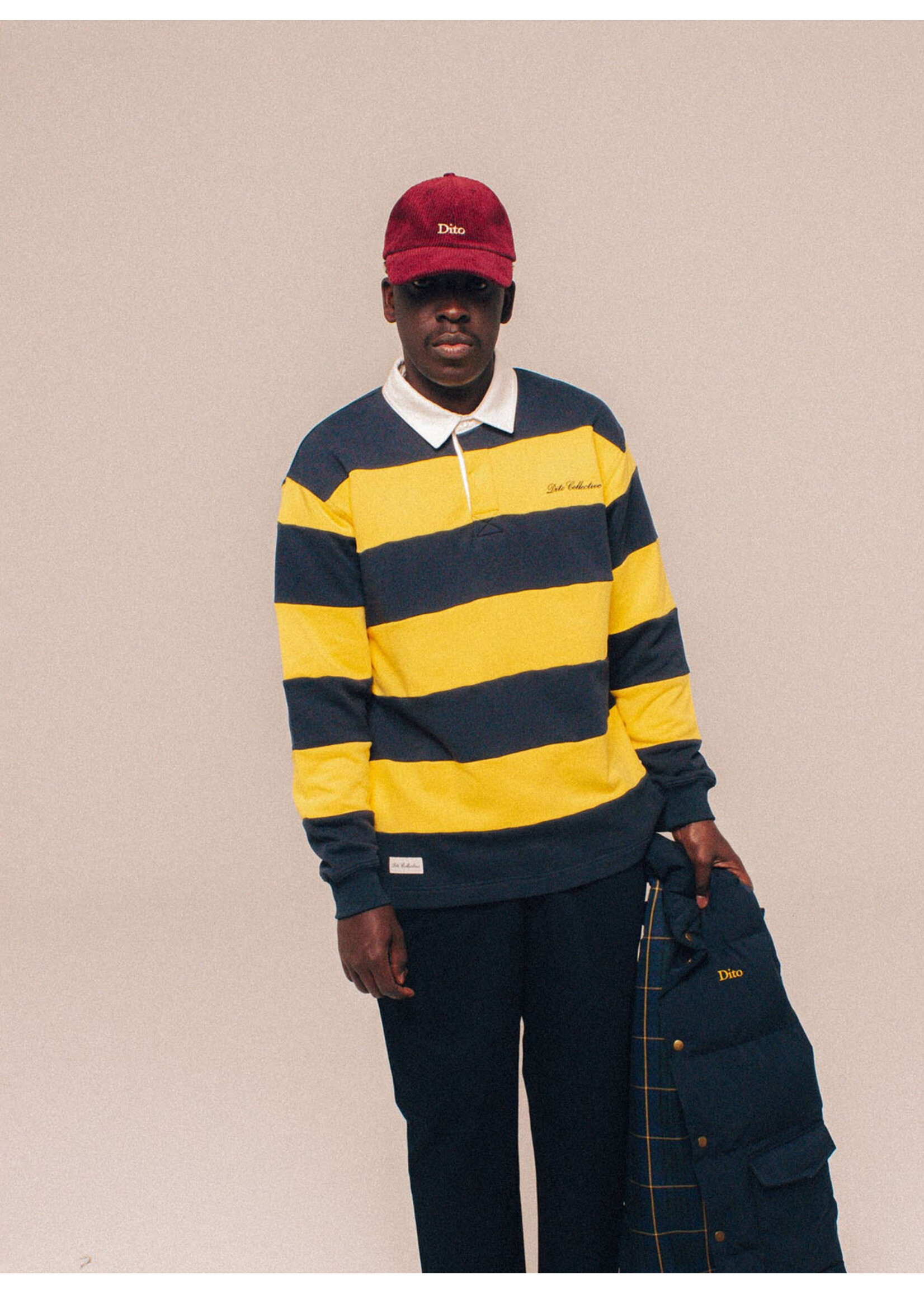 Dito Collective College Rugby Polo Navy/Yellow
