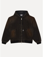 Obey Obey Studded Zip Up Jacket Black Rust Wash 121800633-BRU