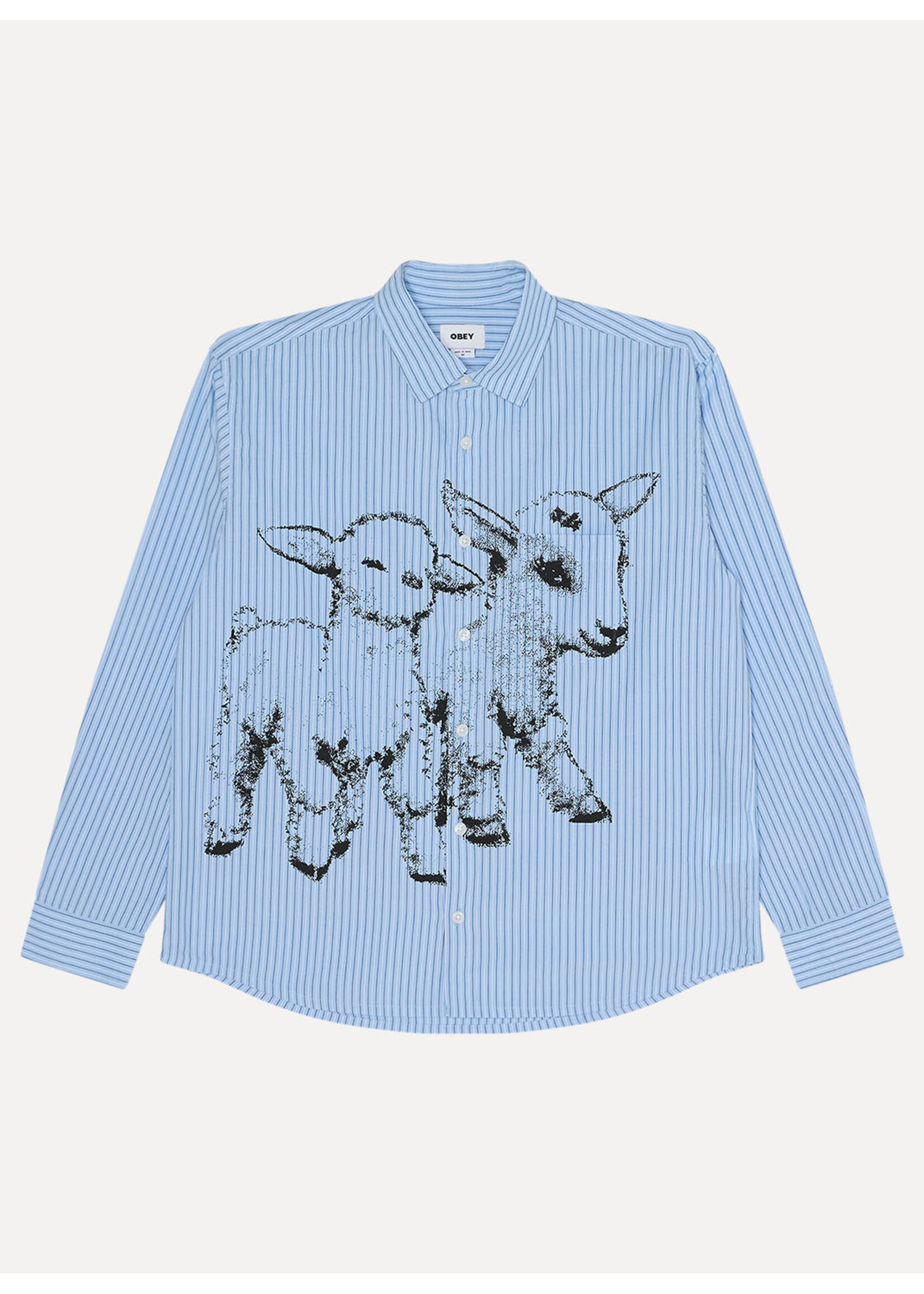 Obey Billy Woven Light Blue Multi 181200433-LBL