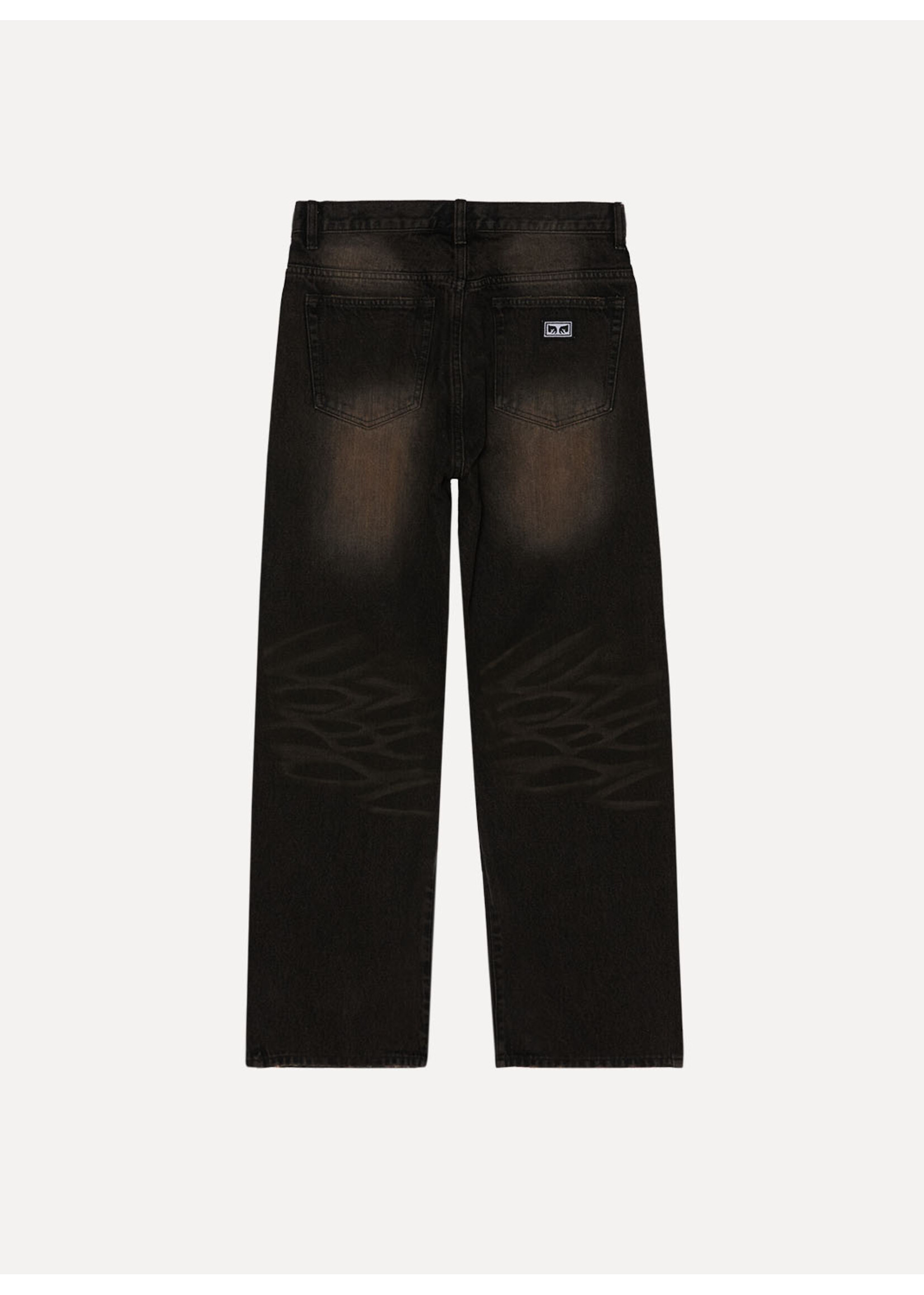 Wemoto Studded Boxcar Straight Leg Denim Black Rust Wash 142010121-BRU