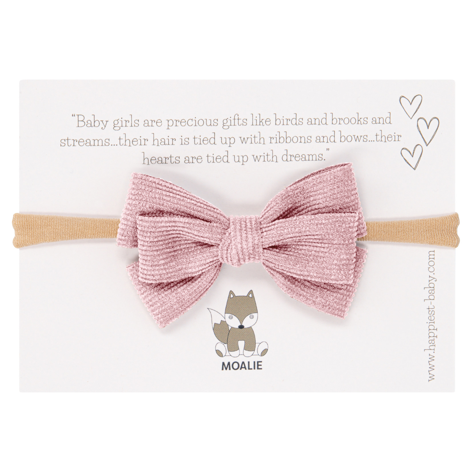 Moalie Haarband Charlie Bow Pink