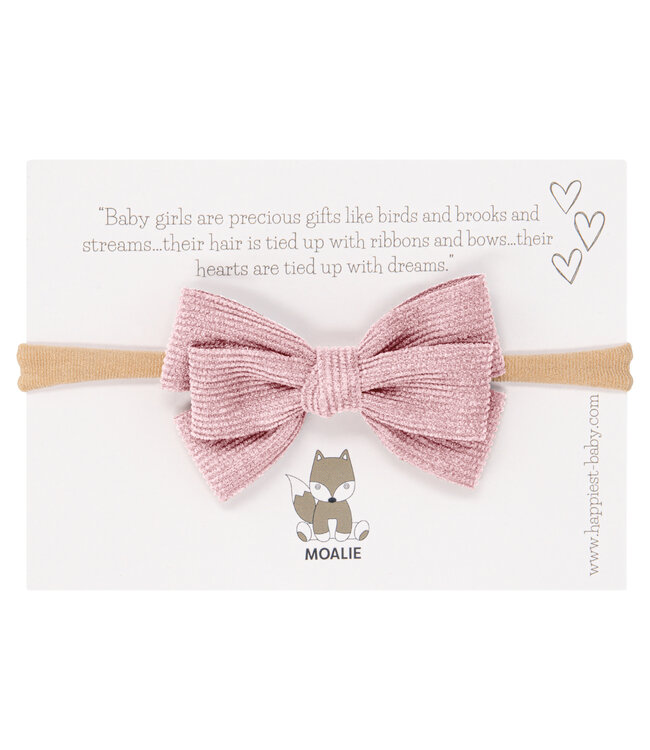 Moalie Headband Charlie Bow Pink