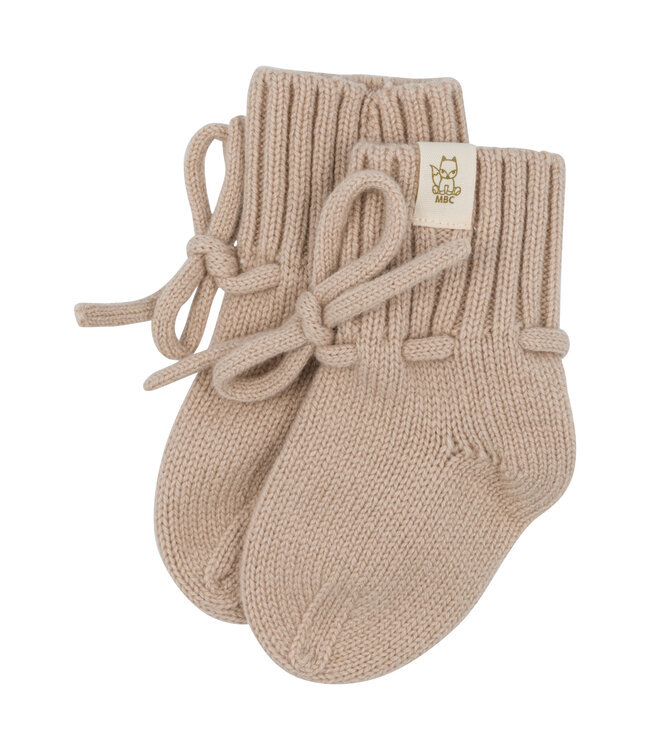 Moalie  Baby Booties Latte Merinowool/Cashmere