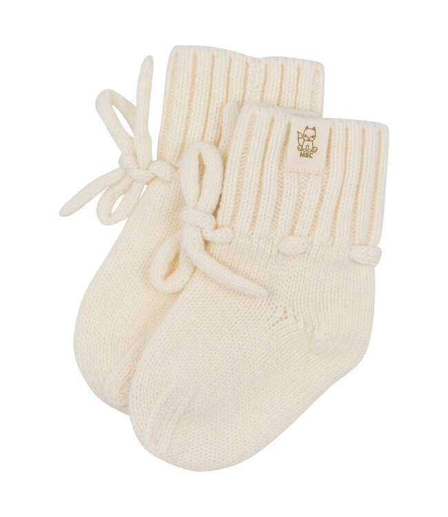 Moalie Baby Booties Cream Merinowool/Cashmere