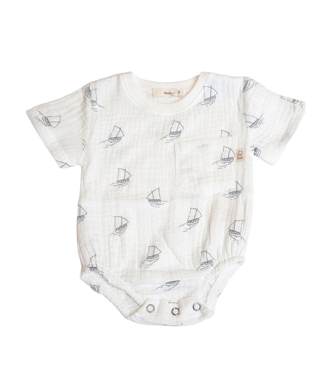 Moalie Muslin Romper Boats