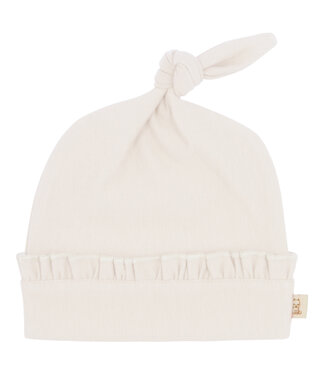 Moalie Ruffle Beanie Off White