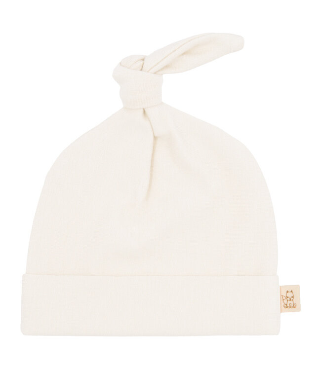 Moalie Knotted Baby Hat  Off White