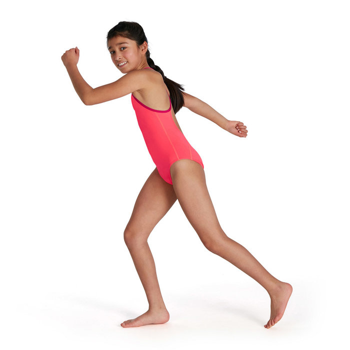 Speedo ECO+ LANE LINE BACK SOLID RED/RED