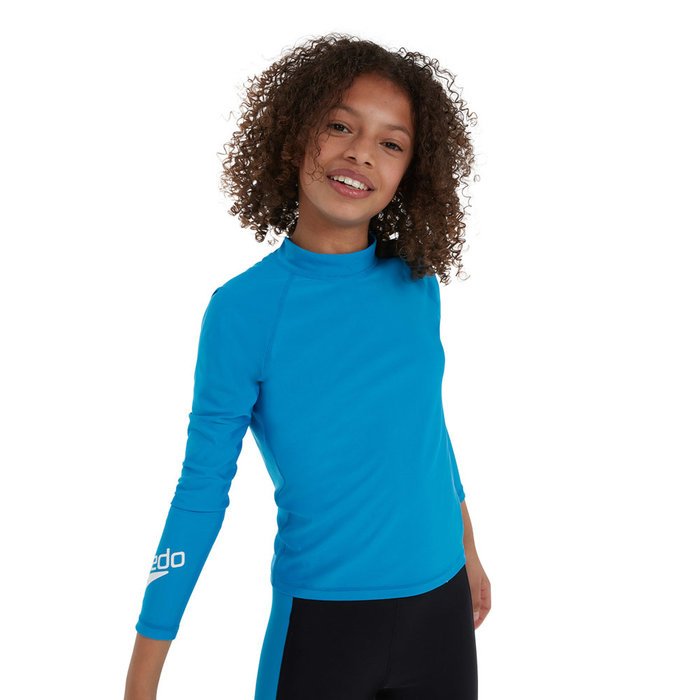 Speedo ECO JUN LONG SLEEVE RASH TOP BLU