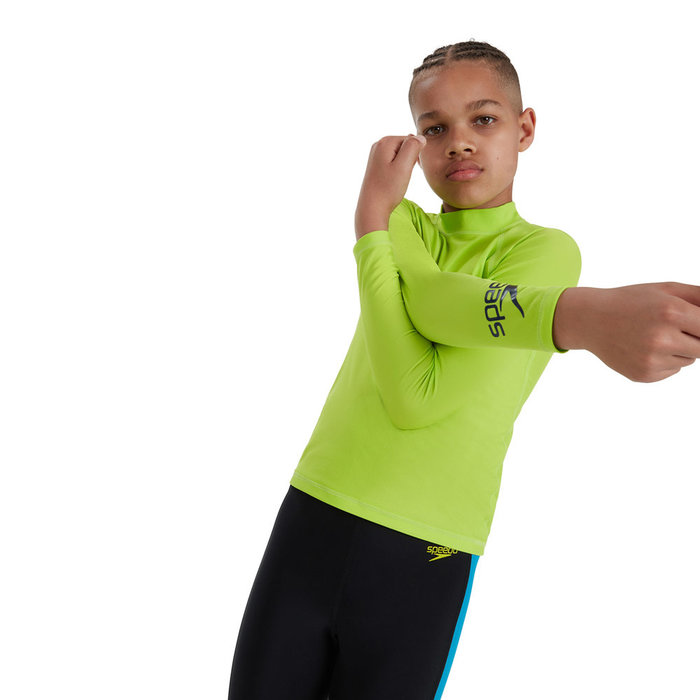 Speedo JUN LONG SLEEVE RASH TOP GRN