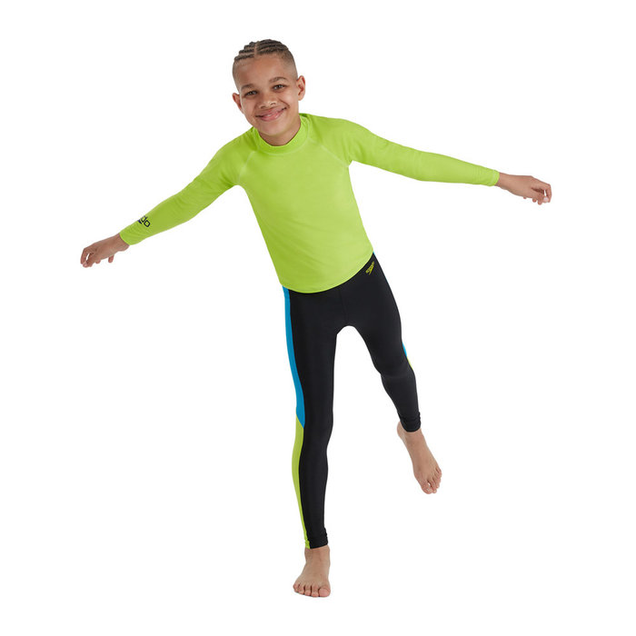 Speedo JUN LONG SLEEVE RASH TOP GRN