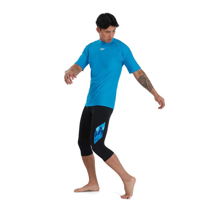 Speedo M SHORT SLEEVE SWIM TEE BLU