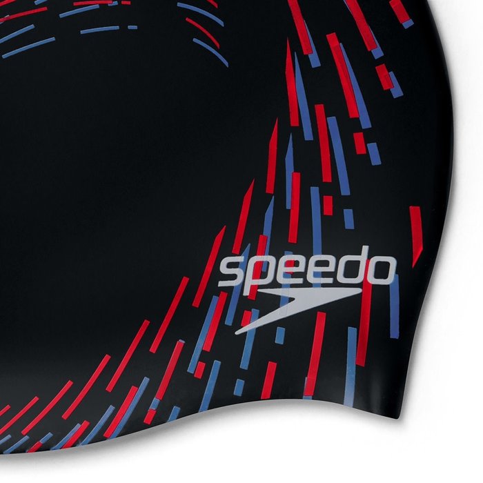 Speedo REV MOULDED SILICONE CAP BLA RED P12