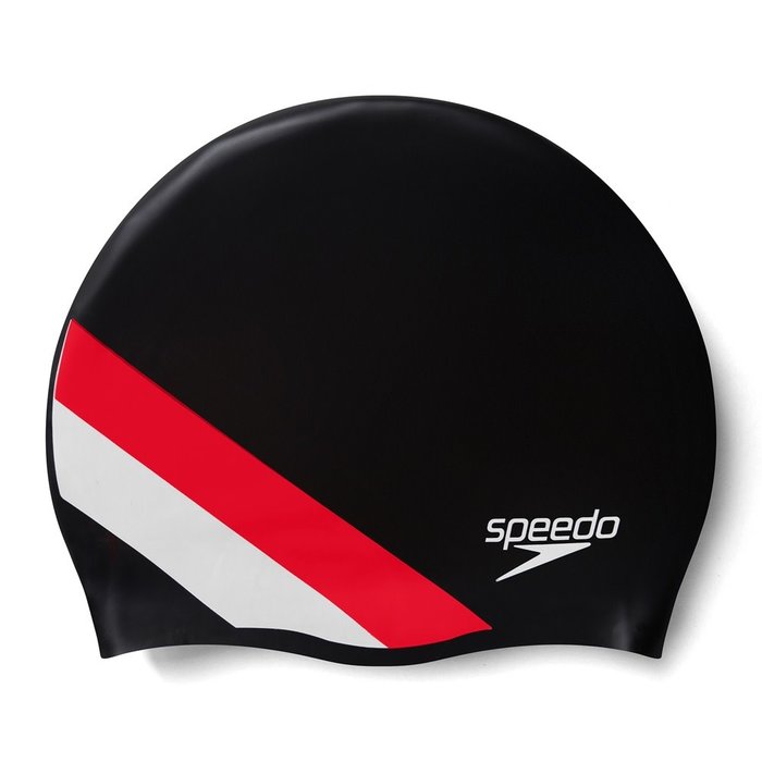 Speedo REV MOULDED SILICONE CAP BLA RED P12