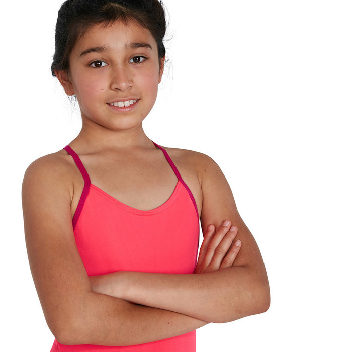 Speedo ECO+ LANE LINE BACK SOLID RED/RED