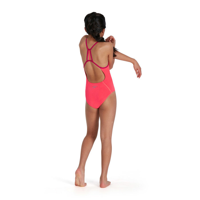 Speedo ECO+ LANE LINE BACK SOLID RED/RED