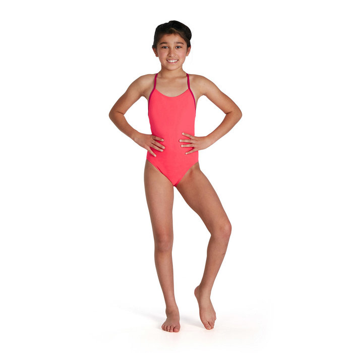 Speedo ECO+ LANE LINE BACK SOLID RED/RED
