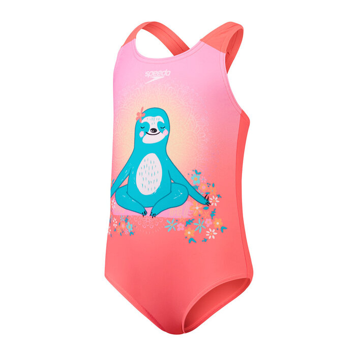 Speedo DIG PRINTED SWIMSUIT PIN/BLU