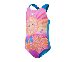 Speedo DIG PRINTED SWIMSUIT PUR/ORA
