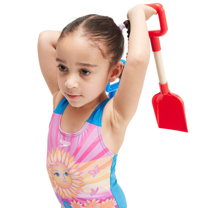 Speedo DIG PRINTED SWIMSUIT PUR/ORA