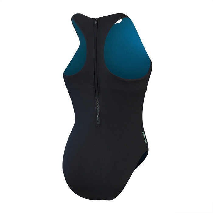 Speedo END+M RACER ZIP BRA SWIMSUIT BLA