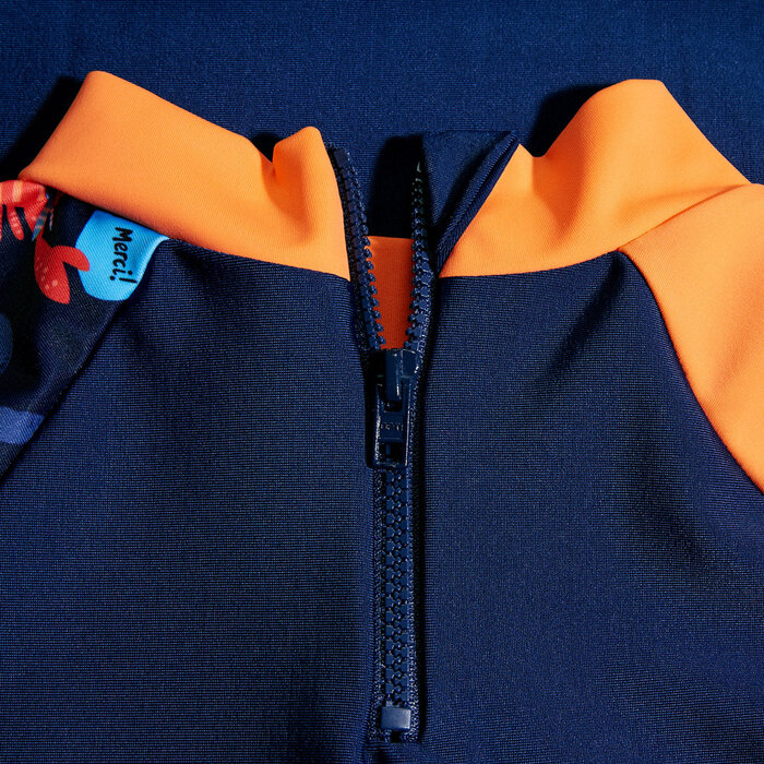 Speedo DIG LS RASH TOP BLU/ORA