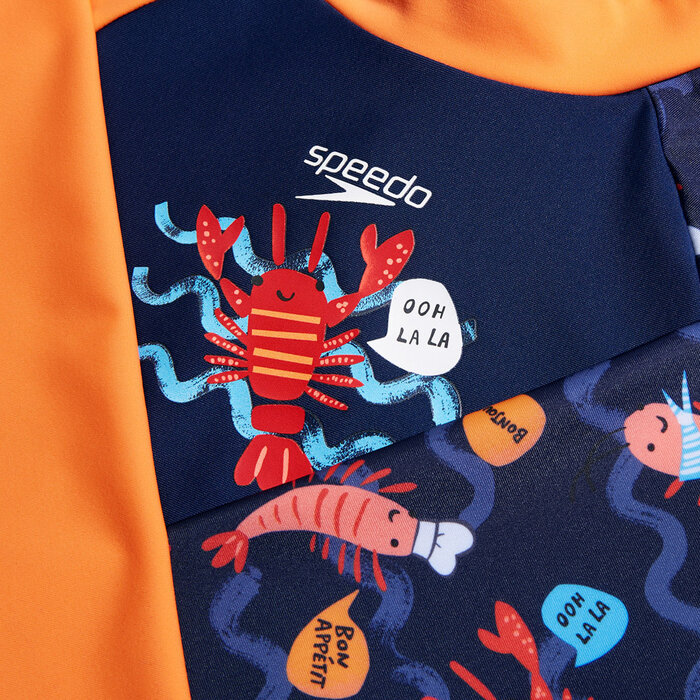 Speedo DIG LS RASH TOP BLU/ORA