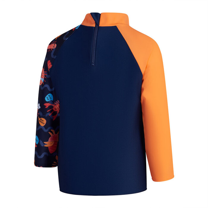 Speedo DIG LS RASH TOP BLU/ORA