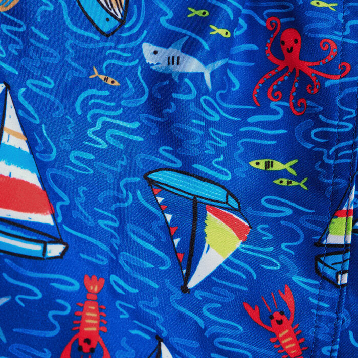 Speedo ECO PRINT 11WSHRT BLU/RED