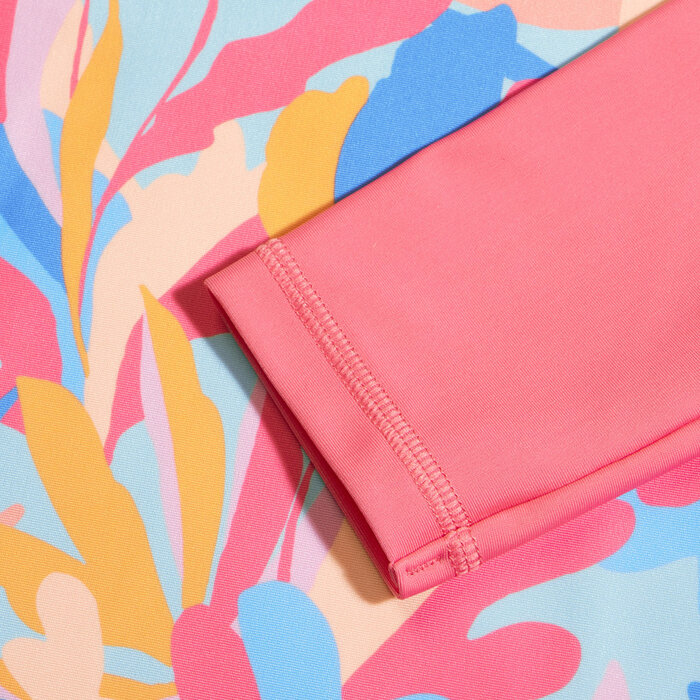 Speedo PRINT LS RASH TOP PIN/BLU