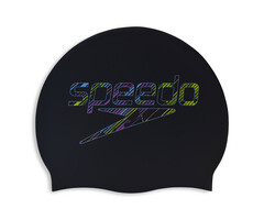 Speedo REV MOULD SIL CAP BLA/BLU P12